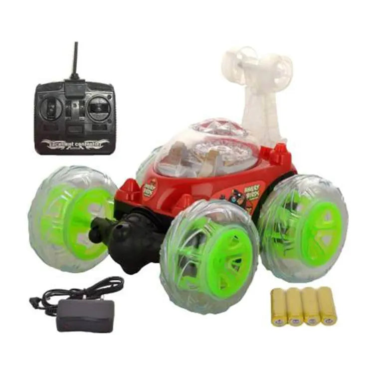 Remote Control Stunt_ Running and Lighting Car For Children with Rotating Wheels...
