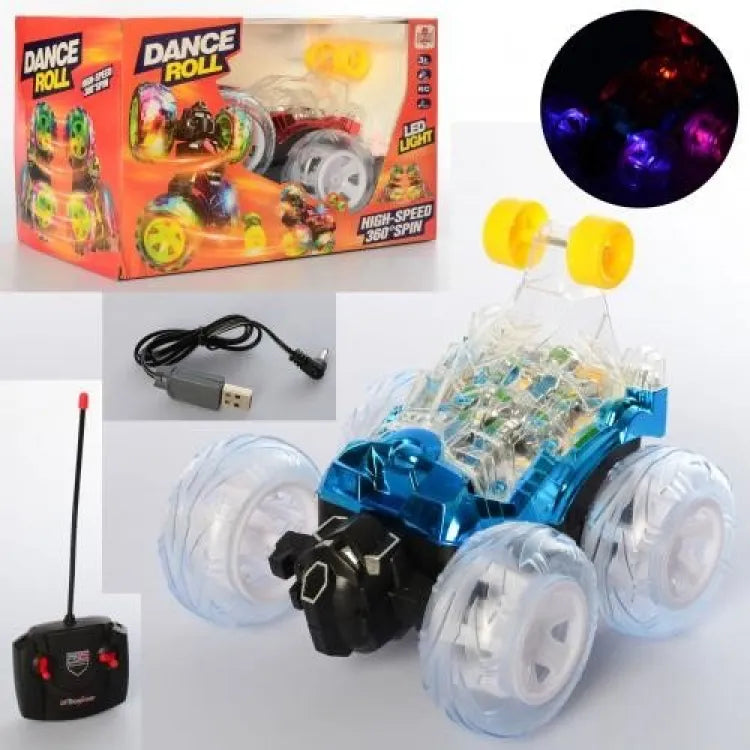 Remote Control Car, RC Stunt Car Invincible 360°Rolling Twister with Colorful Lights & Music