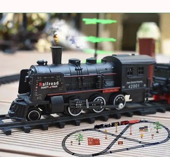 Train Set For Kids Electric Train Set with Railway train Track Battery Operated